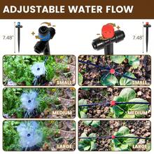 110FT Quick-Connect Drip Irrigation Kit, Garden Watering System DIY Automatic Irrigation Equipment Set For Lawn Raised Bed Greenhouse Plant Watering With 1/4'' Tubing, Drip Emitters, Connectors - Default Color - View 5