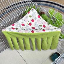 [Original Art Design] Small Pet Hideout - Cozy Corner Pet Hammock Tent With Triangle Hanging System, Washable Play & Resting Habitat For Hamsters, Ferrets, Squirrels, Sugar Gliders, Chinchillas, Rabbits, Hedgehogs