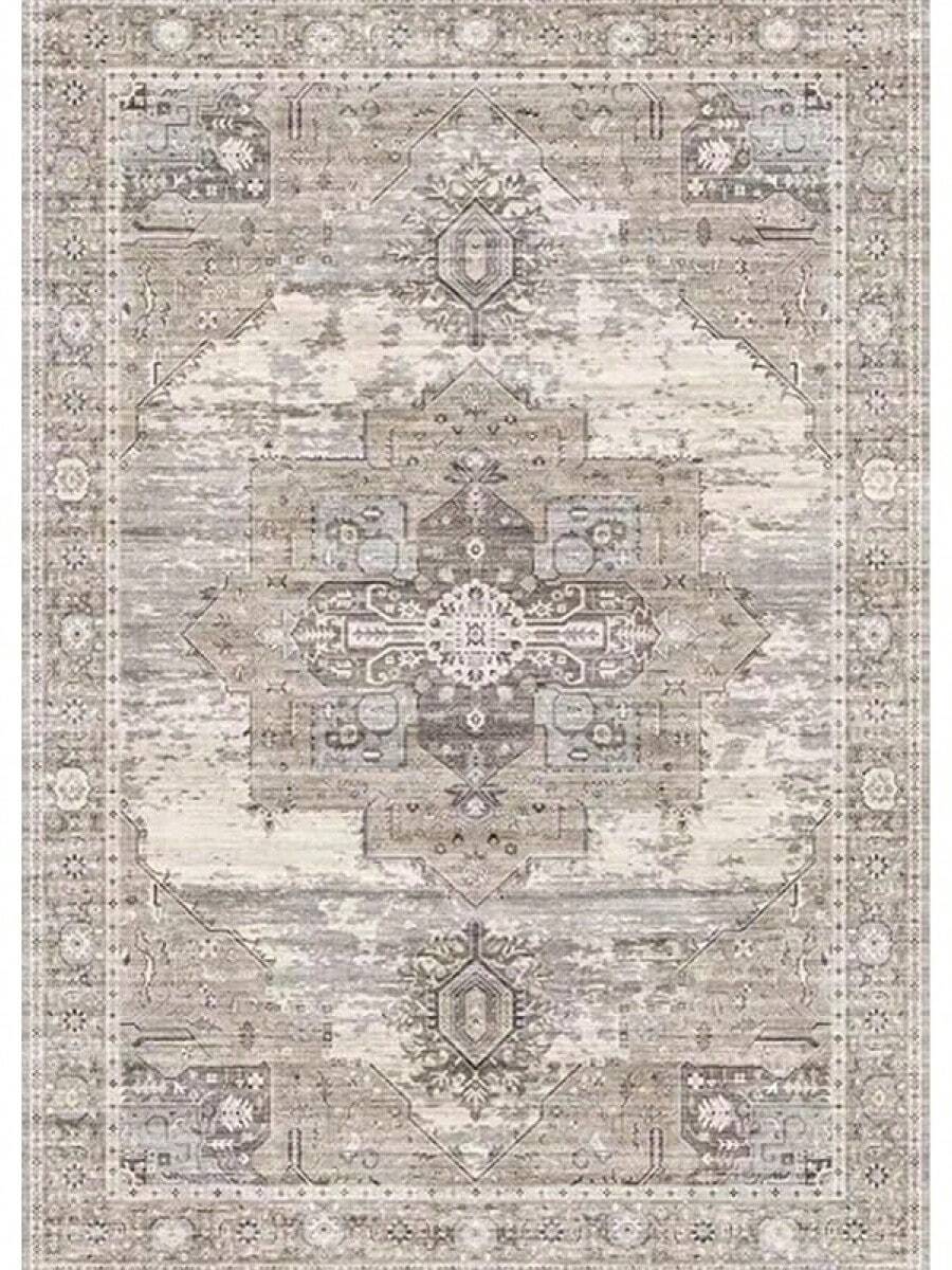 9x12 Area Rugs Living Room - Large Boho Stain-Resistant Rugs With Non-Slip Backing, Vintage Design Bedroom, Beige/Brown, Home Decor Floor - Beige - View 1