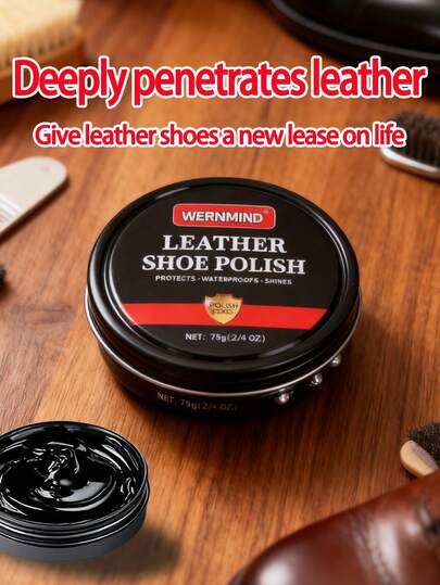 High-Quality Shoe Polish Suitable For Black Leather, Provides Long-Lasting Shine, Restores And Protects Shoes, Bags, Jackets. Ideal Choice For Christmas, Halloween, Thanksgiving, Shoe Care Kit,Women's Day,Travel Essentials,Wedding Favours,Y2k,Bedroom,Car Accessories Women,Kitchen Decor