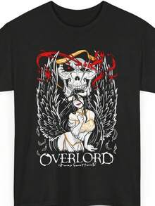 Anime Overlord Ainz Black T Shirt - 黑色 - 查看 1