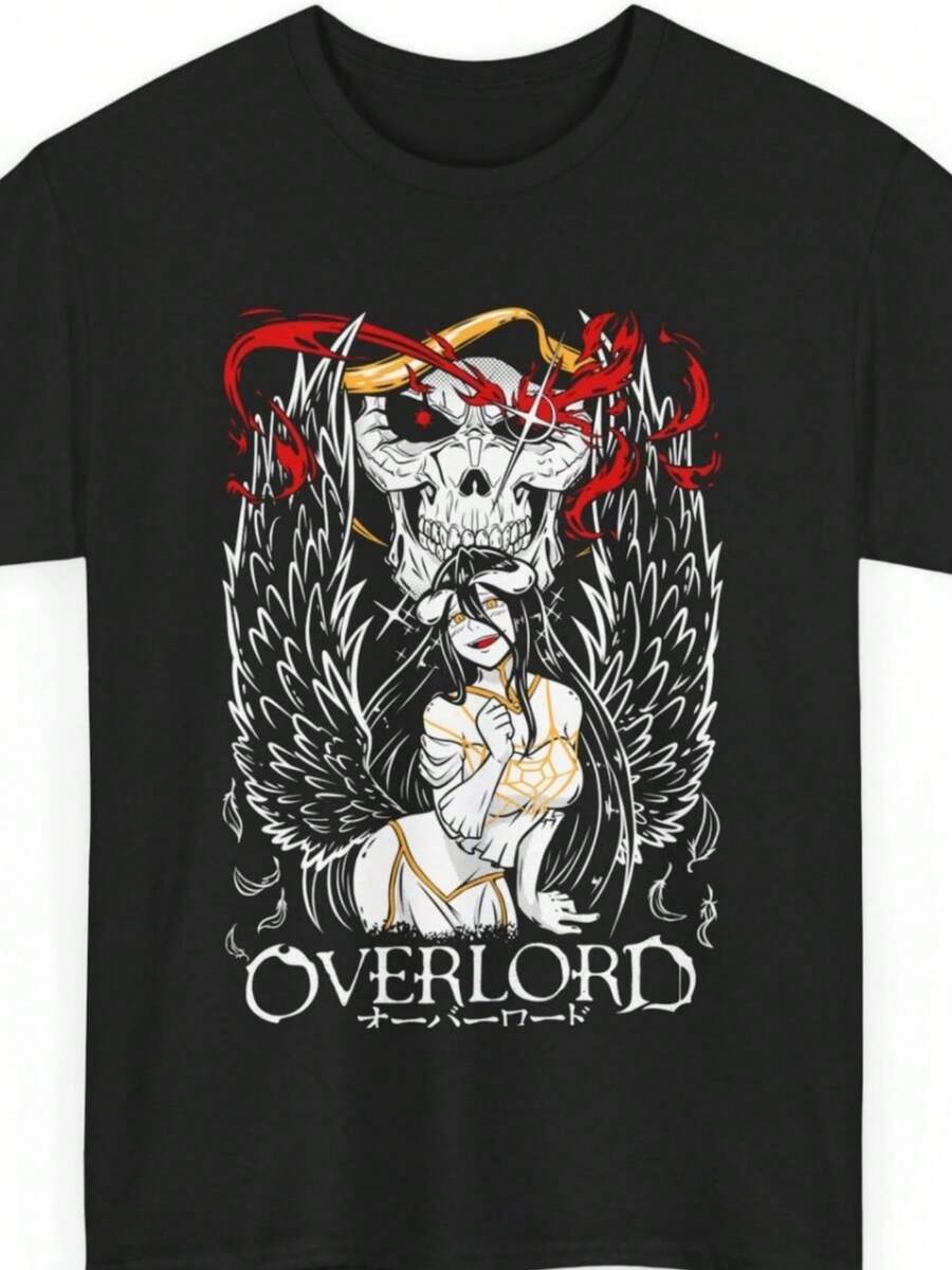 Anime Overlord Ainz Black T Shirt - 黑色 - 查看 1