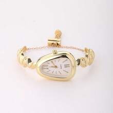 新款时尚高端蛇形女士腕表，小众奢华极具吸引力的石英腕表手链，适合作为礼物/生日礼物 - 白色 - 查看 11