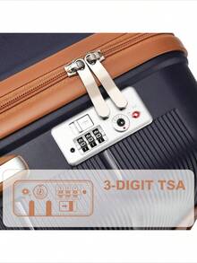 PP Hard Shell Luggage Set With 360° Spinner Wheels, TSA Lock And Telescopic Handle – Lightweight Cabin, Carry On And Check-In Suitcases In 20/24/28 Inch Sizes For Travel, Business Trips And Holidays, For Men, Women And Family Use - 藏蓝色 - 查看 7