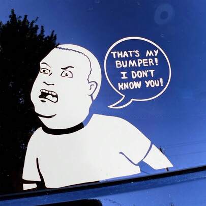 1 Pc Bobby "That's My Bumper, I Don't Know You" Car Bumper Sticker, Funny Vinyl King Of The Hill Warning Decal For Tailgaters
