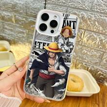 Shanks Theme Pattern Phone Case Compatible With IPhone 17 Pro Max 17 Pro 17 17 Air 16 16 Pro 16 Pro Max 11 11 Pro Max 12 13 14 15 15 Pro Max Cute Cartoon Shockproof Anti-Drop Phone Case Mobile Accessories Cartoon Design High-Quality Printing UV Printing Technology Enthusiasts - 透黑 - 查看 3
