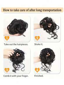 1pc Elegant And Slouchy Hair Bun Ring Female Hair Accessory Suitable For Daily Wear, Outdoor Dressing And DIY Hairstyling For Thick And Wavy Hair Hair Ties Ponytail Holders Hair Elastics Hair Rubber Bands Scrunchies Hair Rope Elastic Hair Tie, Hair Bobbles - 1pc - 查看 2