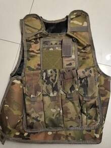 1 pezzo Gilet da esterno, Equipaggiamento CS, Gilet per il gioco del mangiare pollo, Armatura di livello tre per uomo e donna, Equipaggiamento traspirante, Gilet da allenamento, Con tasche sul retro in grado di contenere sacche d'acqua e altre attrezzature - Multicolore - Visualizzare 10