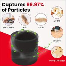 1pc Washable Foam Sleeve Filter 90585, Reusable Substitute For Dry And Wet Vacuum Cleaner VF2001, Applicable To Shop Vac, Vacmaster And Genie