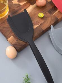 3/1pc 2-In-1 Spatula And Tongs, Non-Stick Pancake Flipper, Egg Flip Tongs, Kitchen Egg Turning Spatula, Omelette Spatula Egg Tongs, Multi-Purpose Non-Stick Kitchen Tools, Omelette Maker Cooking Utensils For Steak, Omelette, Pancake, Egg, Grill (Red, Black, Grey) - Multicolor - View 5