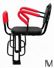 Silla asiento trasero ajustable porta niños para bicicleta asiento infantil bicicleta soporte trasero adaptador para niños ciclismo viaje bici asiento ajustable - Negro - Ver 2