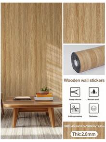 1 rollo de 300 cm, 13 pies cuadrados, paneles de pared con textura de madera 3D autoadhesivos, impermeables y a prueba de humedad, paneles decorativos de pared con textura de madera, adecuados para sala de estar, dormitorio, fondo de TV, renovación de paredes, decoración de pared de alta gama, adhesivo decorativo para habitación, papel tapiz, adhesivo de pared - Multicolor - Ver 20