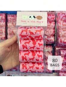 Túi đựng phân chó bền có mùi thơm/không mùi 80 chiếc - Chất liệu - Thiết kế kiểm soát mùi và dễ xé để sử dụng ngoài trời, Túi đựng chất thải thú cưng dày dặn, chống rò rỉ, Giữ cho chó và môi trường sạch sẽ, Đồ dùng cho thú cưng & Thú cưng - Nhiều màu - Xem 5