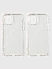 2pcs Clear Phone Case Compatible With Iphone&Galaxy - Clear - View 25