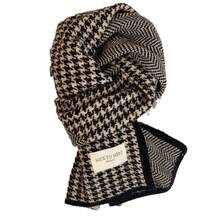 New Korean Version Classic Houndstooth Double-Sided Scarf For Women, Autumn And Winter Warm Fashion Knitted Neck Warmer, Versatile Couple - 千鳥個-咖色 - 查看 5