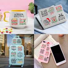 100PCS Cute Temporary Tattoos - Christmas Bl Saying Inspired Holiday Letter Greeting Stickers For Adults And, , Makeup, Nail Supplies, Christmas, Nails, Stocking Stuffers, Christmas Gifts, Room Decor, Christmas Decorations, Christmas Decor - 紅綠黑 - 查看 7