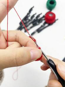 9pcs Lace Crochet Hook Set, With Carved Black Handles, Classic Design Combined With Modern Crochet, Suitable For DIY Super Fine Yarn And Lace Projects - Multicolor - View 2