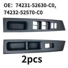 2Pcs Front Armrest Upper Panel Set, Replacement Cover Lid Compatible With Toyota Vitz 2010-2014, Interior Trim, 52630-74231-C0 - Black - View 5