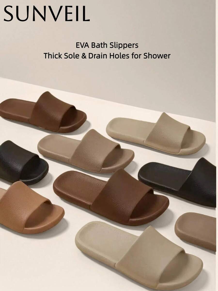 نعال حمام مانعة للانزلاق من الإيفا، نعال فاخرة عالية الجودة، مناسبة للمنزل والفندق والتخييم الخارجي