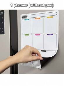 Reusable Magnetic Whiteboard Fridge Sticker With Erasable Red, Blue, Black Watercolor Pens, Dry Erase Weekly Planner Notepad - Magnetic Memo Board For Kitchen, Dining Room, School, Home, Office Decor - Multicolor - View 10