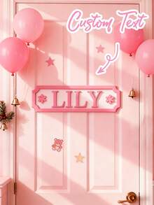 One Custom Nameplate, Personalized Children's Nameplate, Suitable For Both Boys' And Girls' Rooms, 3D Printed, Personalized Home Bedroom Nameplate. - Multicolor - View 6