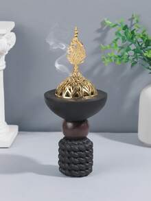 1 Piece/1 Set Modern Solid-Color Resin Cylinder Incense Burner, Which Combines The Functions Of An Exquisite And Stylish Bakhoor Burner And A Minimalist Bakhoor Holder. Arabic Incense Holder,Mabkhara,Aromatherapy Burner,Suitable For Middle Eastern Decoration, It Provides Optional Lid Incense Burner Decoration In Light Luxury, Noble And Elegant Styles. - Multicolor - View 23