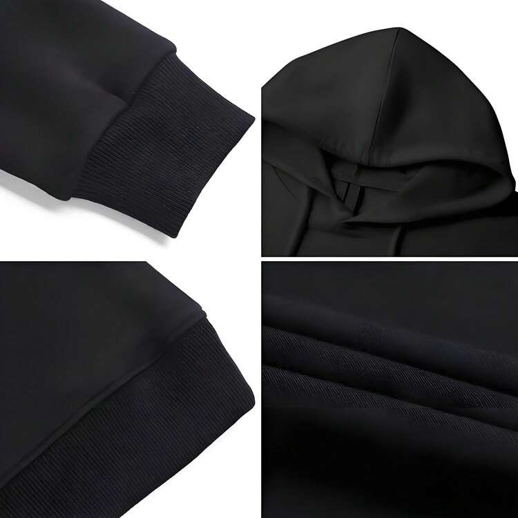 Outdoor Fashion Style, All-Season, Casual Top Cotton Very Suitable For Autumn And Winter Wear, Casual And Comfortable Women's Fashion Casual Hoodie With Cartoon  Print, I'm Just A Girl Lettering, Cozy Knit Pullover, Cotton , All-Season, Stretchy Fabric, Unisex Sizes Hoodie Sudaderas Para Hombre Men Fall Clothes For Women Halloween Cotton Hoodie Funny Hoodie Gonna Be A Good Christmas Present For My Family - Czarny 17 - Zobacz 3