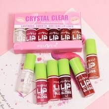 A Set Of 5 Mirror-Like Pearl Lip Glosses That Last Long And Are Less Likely To Smudge, Suitable For Both Makeup Enthusiasts And Beginners. - Honey - 查看 5