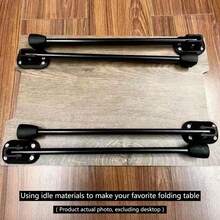 4pcs DIY Folding Table Legs, Self-Made Creative Study Folding Table Accessories, Living Room Coffee Table Bracket, Outdoor Camping Folding Table Base, Office Folding Table Bracket, Bed Entertainment Table Legs, Homemade Patio Furniture Tools