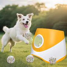 Automatic Dog Ball Launcher And Thrower For Small And Medium-Sized Dogs, Upgraded Interactive Toy Ball Thrower, Distance Adjustable Mental Stimulation Dog Toy - Orange - View 7