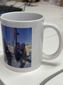 1pc Personalized Photo Mug For Dad, Customizable Coffee Cup To Celebrate Fatherhood, Unique Gift Idea For Father's Day, Birthdays, Or Any Special Occasion, This Custom Mug Allows You To Feature Your Favorite Photos Of You And Your Dad,Office Decor - White - View 8