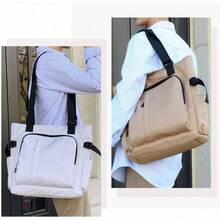 Tote Bag Mujer, Bolsas para Mujer con Cierre, Bolso de Lona Multibolsillos con Cremallera, Bolsa de Mujer de Gran Capacidad Adecuada para Viajes Compras Trabajo - Caquí - Ver 6