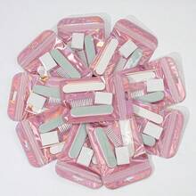 1/5/10/20pcs Manicure And Pedicure Set, Mini Nail File And Orange Nail Stick Set, Double-Sided Nail File, Wooden Cuticle Pusher, Nail Cleaning Tools, Nail Stick, Nail Art Brush,Nail Tech Supplies For DIY Nail Polishing Care - Pink - View 9