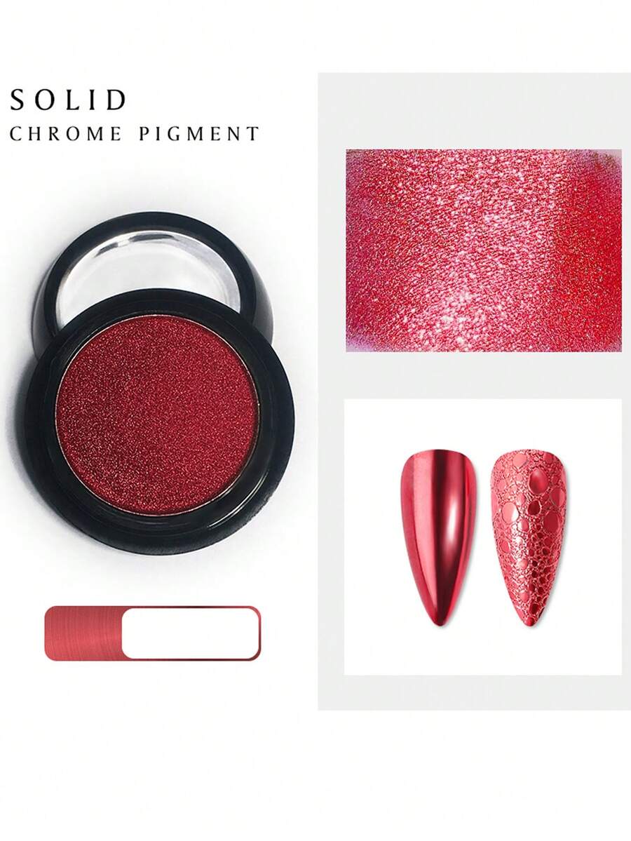 OBP C & G OBP Mirror Effect Nail Powder - 24 Colors To Choose From - 紅色 - 查看 1