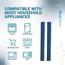 - Juego de 4 fundas para manijas de puerta de refrigerador, mantiene tus electrodomsticos limpios de manchas, goteos, manchas de alimentos, aceite, protector de decoracin para nevera, - Protección completa + Azul - Ver 6