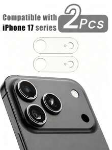 2pcs Camera Lens Protector For IPhone 17 Pro Max 6.9 Inch, Compatible With 17/17 Pro/17 Pro Max/17 Air/16/15/14/13/12/11, High-Definition Transparent Tempered Glass Camera Accessories, 9H Hardness Anti-Scratch Screen Protector, Durable, Suitable For Phone Cases [No Impact On Night Photography], Applicable For Daily, Office, Home Use, Waterproof, Shockproof, Anti-Fall, Anti-Scratch.