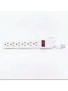 EXTENSION MULTICONTACTO REGLETA 6 ENCHUFES Tira de alimentación eléctrica de CA, enchufe de 6 pines con interruptor, 6 salidas, cable de extensión de 1M - Tipo de Enchufe B USA (110-127V) - Ver 4