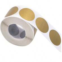 300张/卷银色刮刮贴纸圆形标签贴纸DIY手工制作游戏刮刮贴纸标签文具、学校用品、返校 - 銀色 - 查看 5