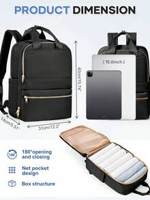 15.6 Inch Laptop Backpack, Lightweight Large Capacity, Water-Resistant Nylon Material, Suitable For Business Travel, College, School, Outdoor, Holiday Shopping, Unisex Gift