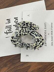 4个复古醋酸纤维发爪夹，豹纹和大理石纹迷你发夹，防滑时尚发饰，适合中短发日常及派对造型，女士适用，圣诞礼物，女士礼物，成人礼物，成人圣诞礼物，女士配饰，圣诞礼物，成人发饰，女士礼物创意，女士美容礼物，沙滩发夹 - 彩色 - 查看 14