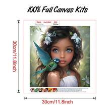 Bộ tranh đính kim cương tự làm: 30x30cm/11.81x11.81in, Lý tưởng để trang trí nhà cửa và làm tranh treo tường - Họa tiết hình người tinh tế được vẽ bằng các viên kim cương tròn. - Nhiều màu - Xem 6