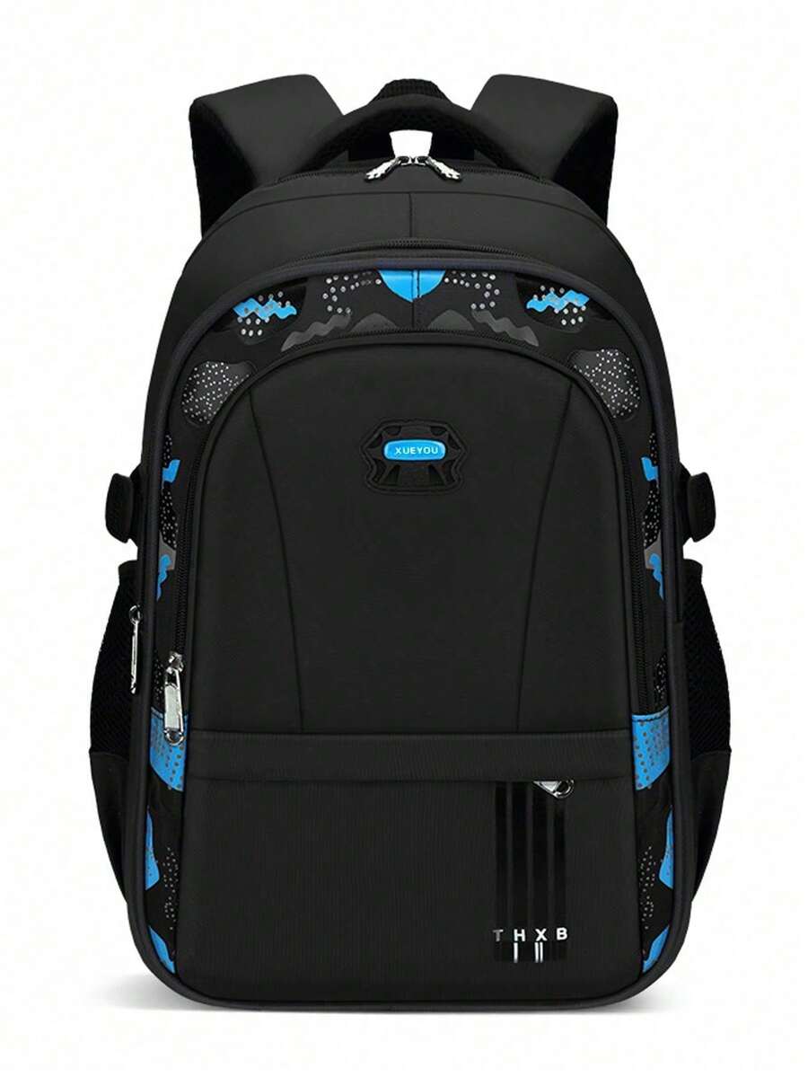 新款轻便经典儿童背包，大容量学生背包，大容量防水背包，高强度反光条设计，适合旅行，大容量收纳，高效学习 - 彩色 - 查看 1