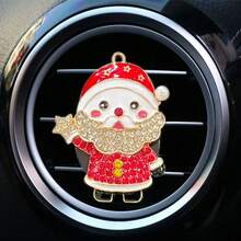 Christmas Car Air Vent Fragrance Clip, Cartoon Car Air Conditioner Aromatherapy Decor, Interior Accessory, Car Air Vent Decoration, Christmas Tree/Money Tree Creative Gift