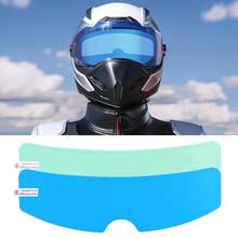 摩托车雨罩 - 透明防雾防刮膜，通用尺寸，兼容全盔和半盔，雨天必备，结构坚固耐用，时尚设计，防水，易于安装 - 彩色 - 查看 12