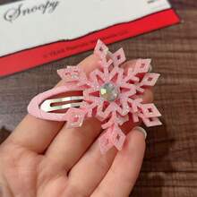 2pcs Christmas Snowflake Hair Clips, Winter Snowflake Hair Accessories For Women, Christmas Party Hair Decorations, Christmas Gifts - Multicolor - View 9