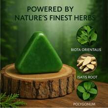 Barra de champú triangular con hoja de tuya y hierba de Usman, hidratante, suavizante, limpia el cuero cabelludo, previene el encrespamiento y la rotura, nutre profundamente el cabello, apta para uso al aire libre, viajes y lavado en casa, ideal para hombres y mujeres con problemas de cabello, regalo de Navidad y vacaciones