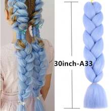30英寸合成编织接发，1包100克渐变色编织假发，可编成马尾辫，易于造型，适用于角色扮演、摄影 - 适合所有种族，角色扮演假发，亮丽假发，弹性发带，摄影假发，时尚爱好者