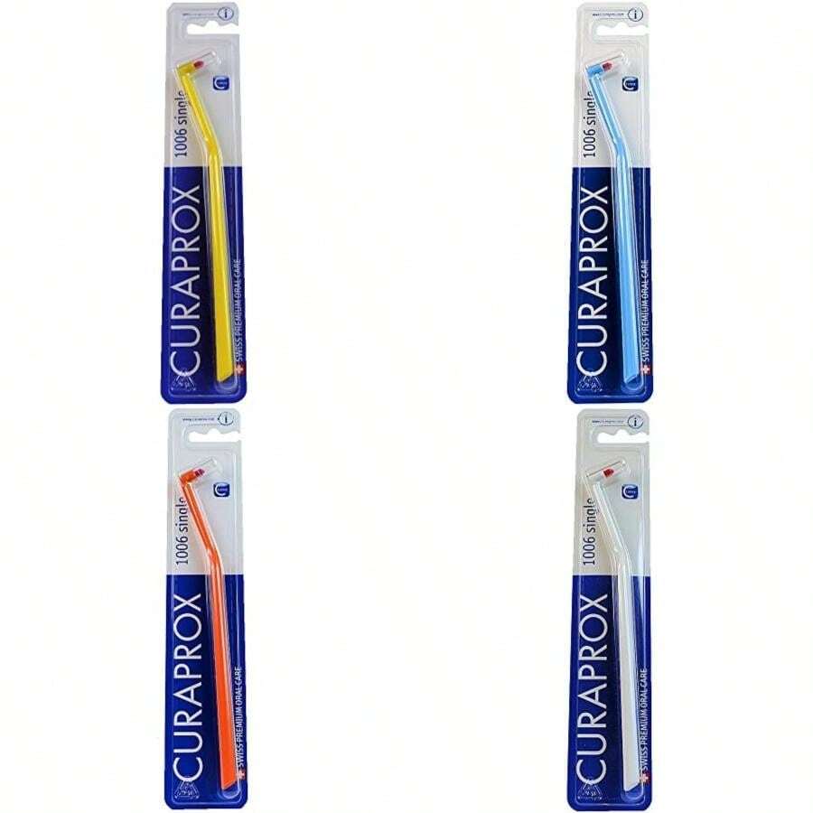 Curaprox Swiss 1006 - cepillo para polvo de dientes especial para implantes y tirantes, varios colores(default) - Multicolor - Ver 1