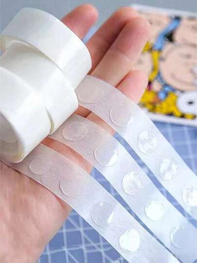 100pcs/Roll Double-Sided Adhesive Balloon Stickers For Wedding Decoration, Used In Various Festival Atmospheres, Universal