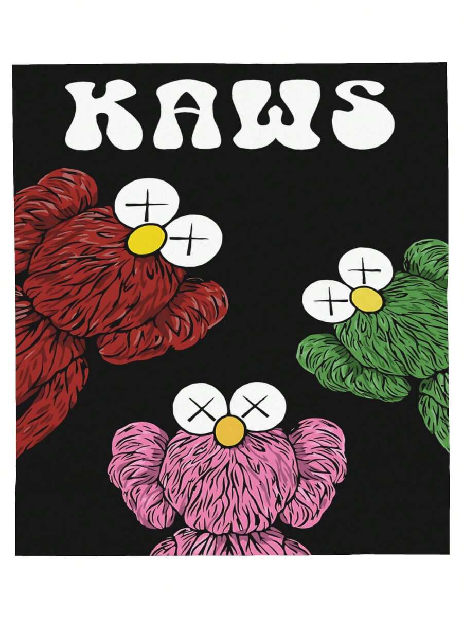 Kawss Merch Kawaii Kaw Blanket For Men Women Warm Cozy Fluffy Throw Blankets For Bed - màu đen - Xem 1